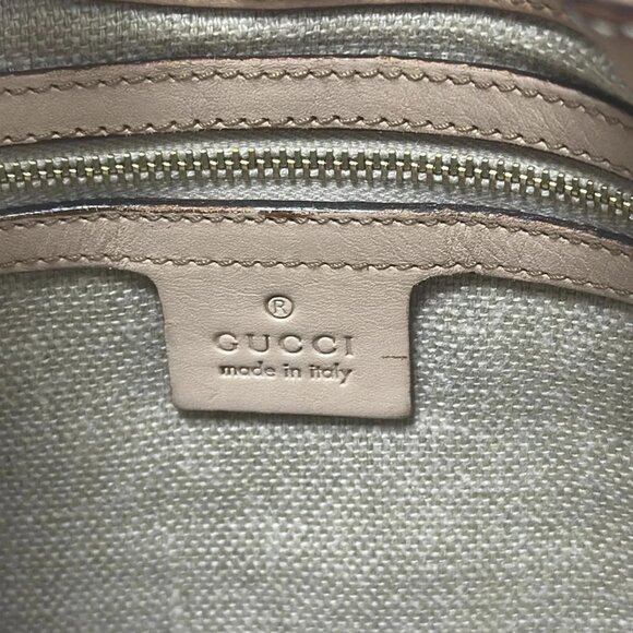 Auth GUCCI Flora,Hustler bit 137388 Cream Light Brown Multi Canvas Leather - Picture 6 of 10